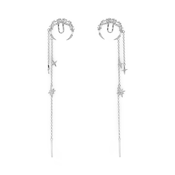 Silver Zircon Earrings