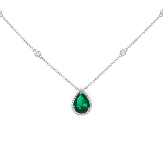 Silver Zircon Necklace