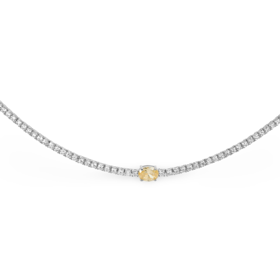 Silver Zircon Necklace