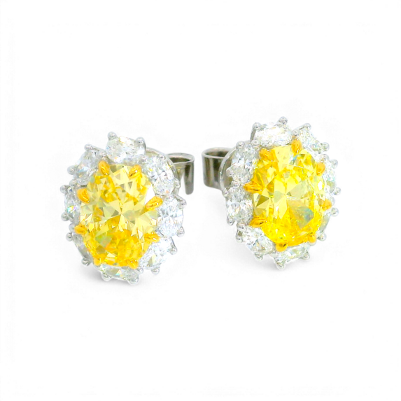 Yellow Gemstone Earrings